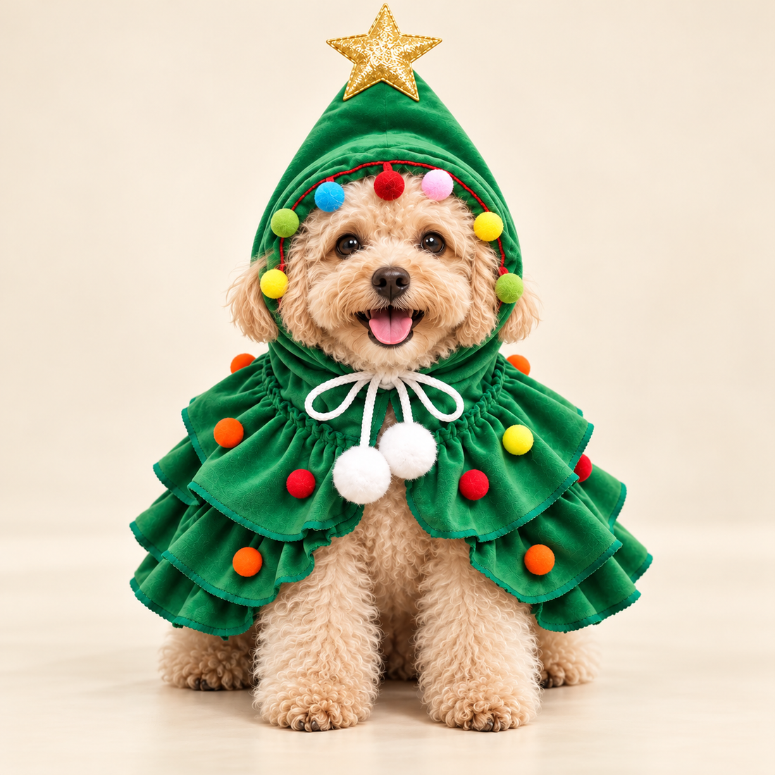 Christmas Tree Cape Costume for Dogs